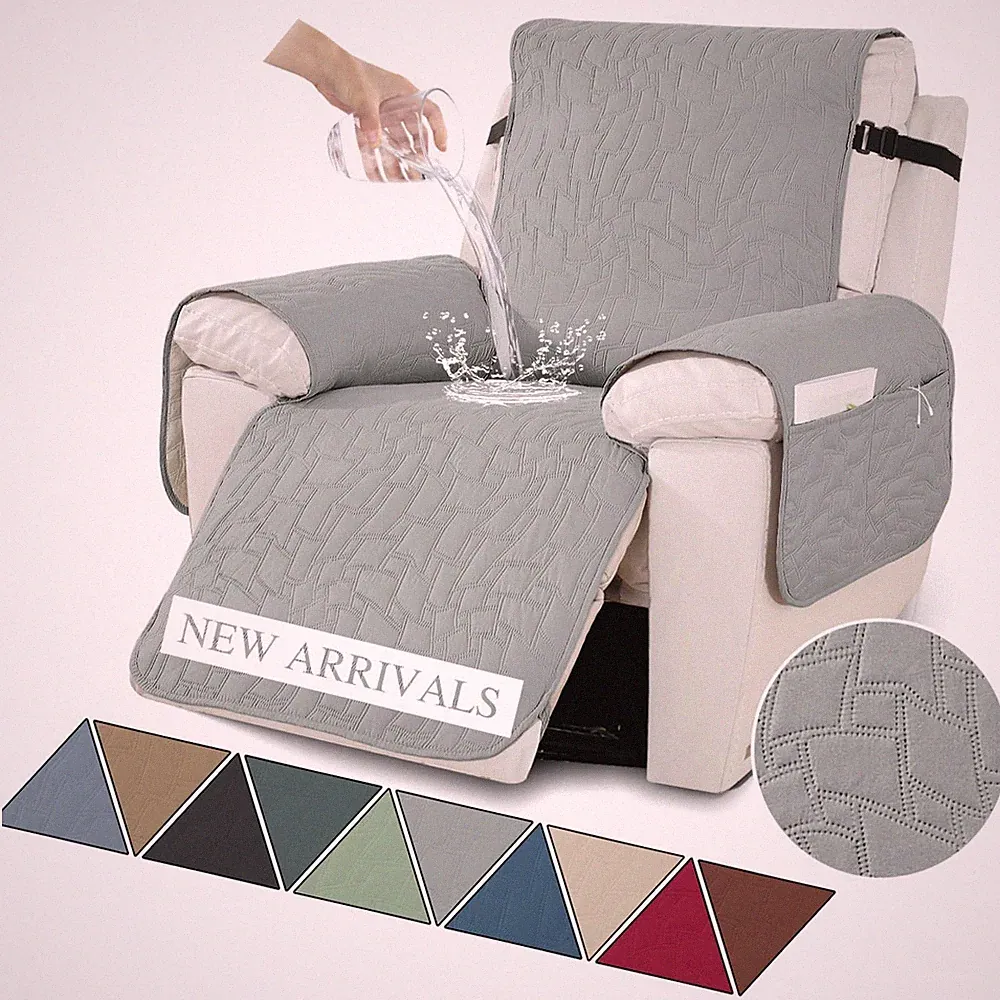 100% Waterproof Recliner Chair Covers with Elastic Straps, Nonslip Reclining...