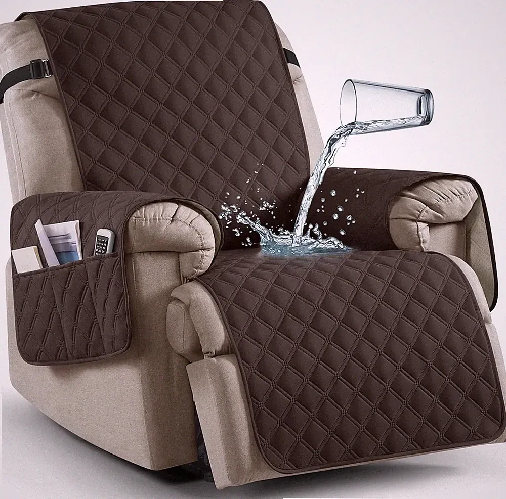 Ruaozz 100% Waterproof Recliner Chair Covers, Non-Slip Reclining Covers for Recl