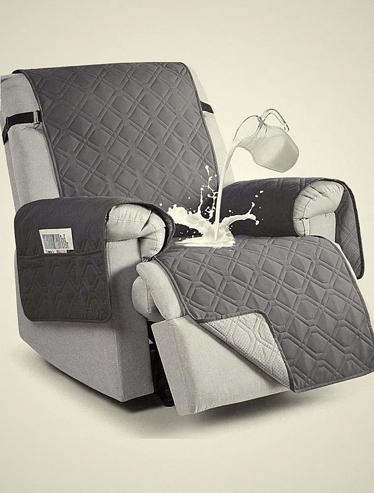 VANSOFY Waterproof Recliner Chair Cover Non Slip Pet Protector Gray 25”